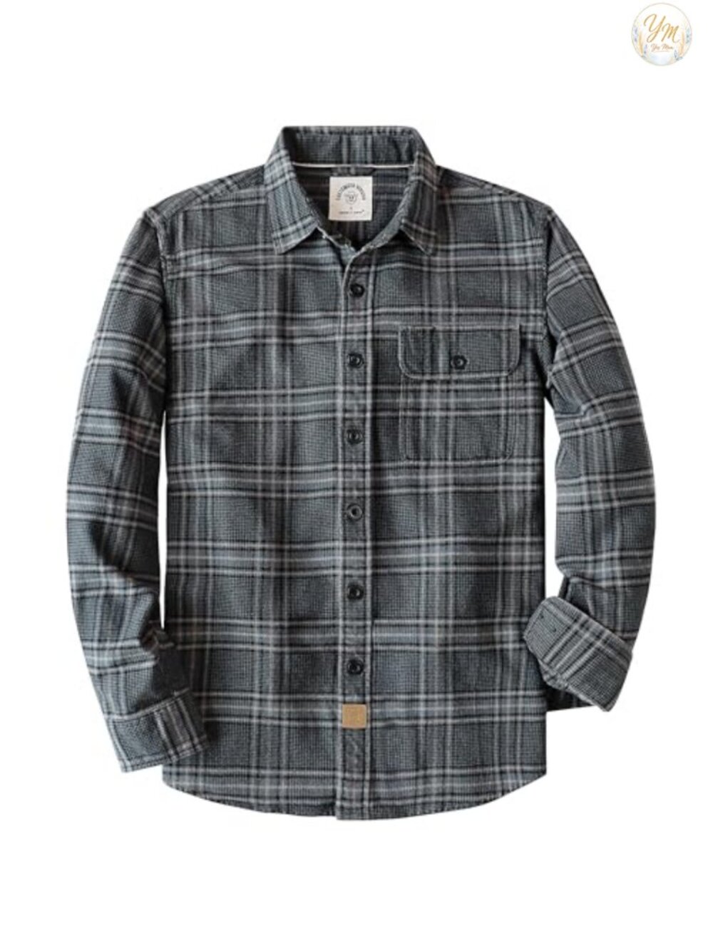 Men's Flannel Button Down Shirt Long Sleeve Cotton Plaid Casual